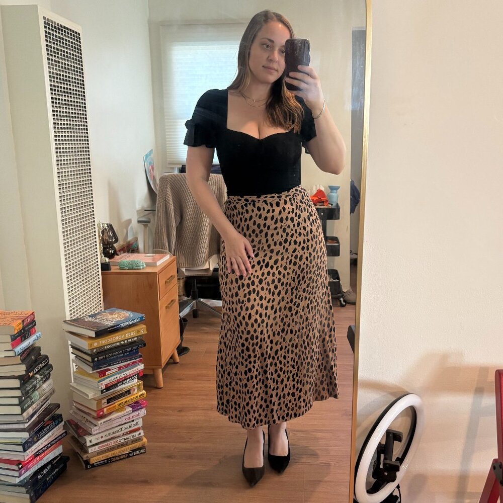 Reformation Bea Skirt Bobcat - Size 10